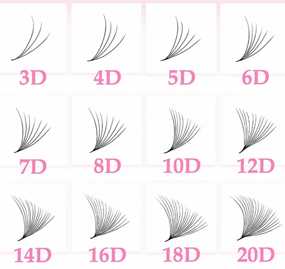 14D Loose Promade Fans Mixed and Single Lengths details