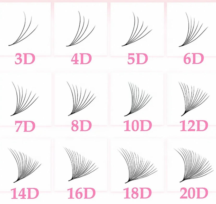 14D Loose Promade Fans Mixed and Single Lengths details
