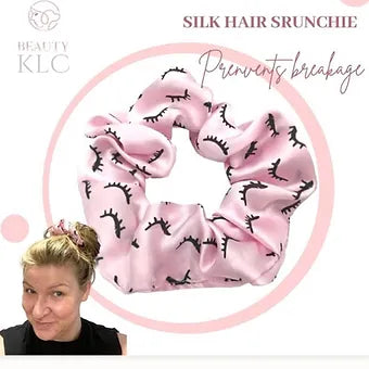 Silk Satin Pink Hair Scrunchie