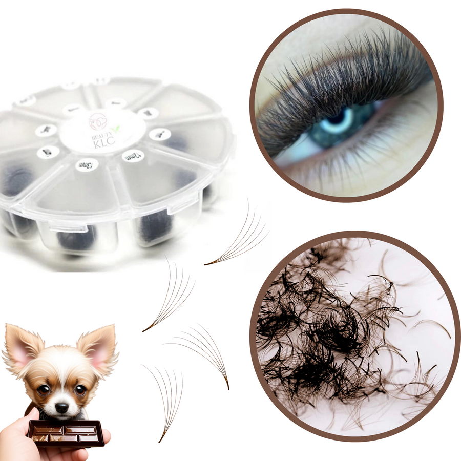 Dark Brown Promade Fans - Mixed Loose 5D 0.7