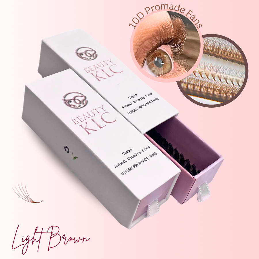 Light Brown Mixed Promades Fans On Strips 10D | 0.03